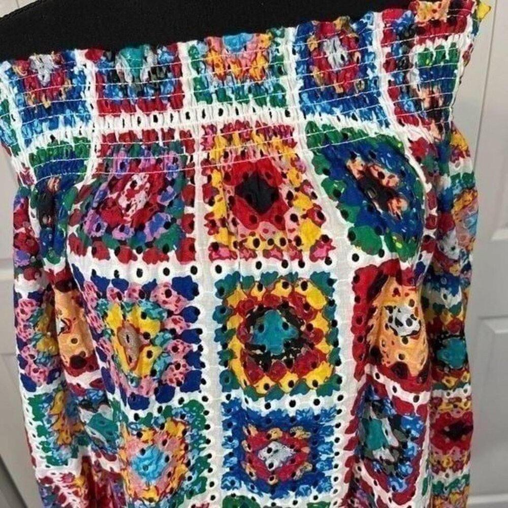Central Park West Crochet Design Off The Shoulder Top